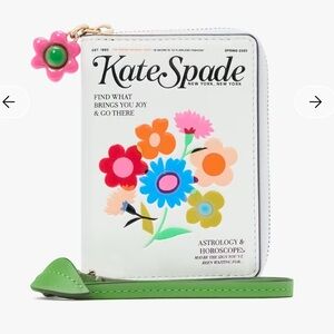Kate Spade Kids Floral Wallet - White and Green